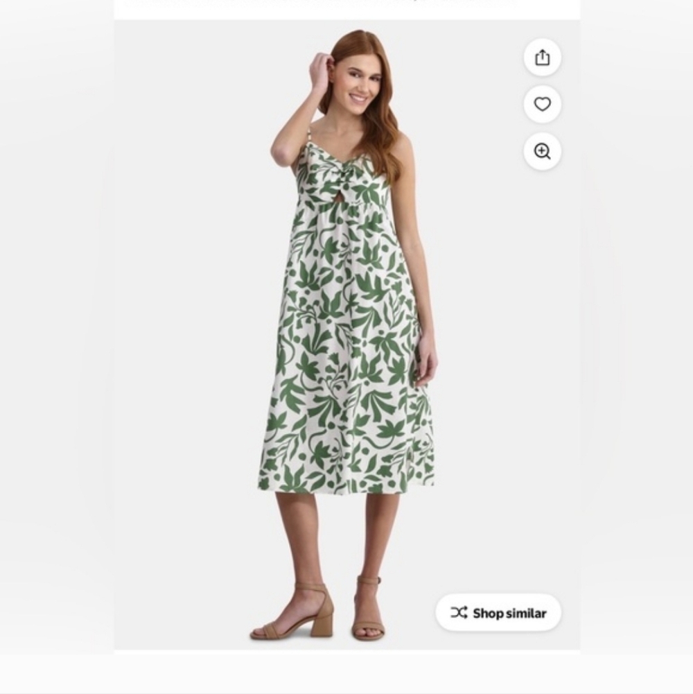 NEW WITH TAGS Green and White Floral Dress